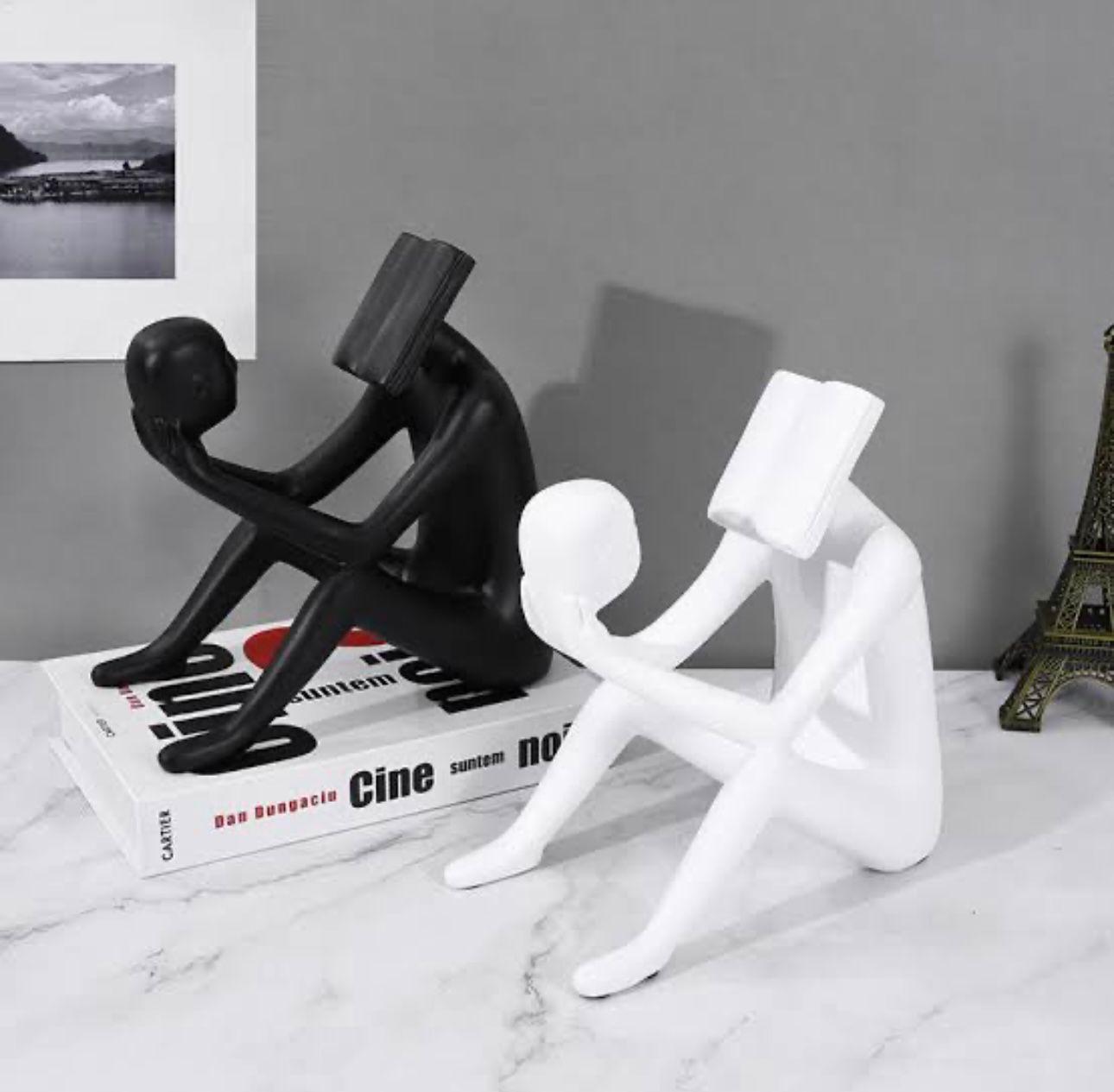 Abstract Man Reading a book sculpture